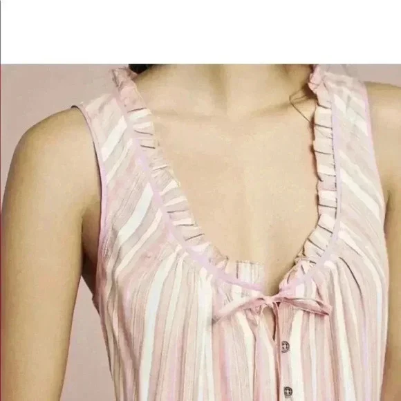 Anthropologie Striped Lounge Romper Size Large - Picture 4 of 7